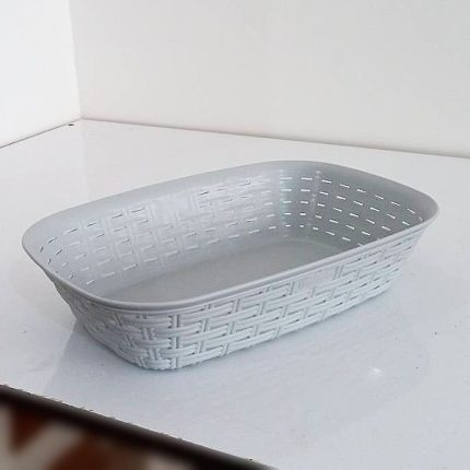 سبد نان ایراک پلاستیک (پلاست آرت) رنگ طوسی بافت حصیری کد ek-115