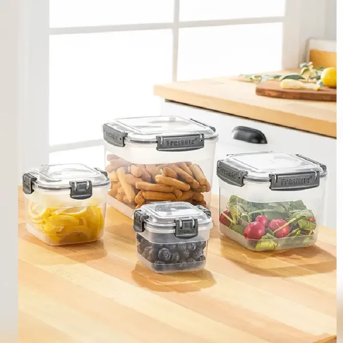 ست بانکه مربعی کوتاه ضدنشتی فرش لایف ترکیه 4 سایز مدل Classy کد D-44804 - تصویر 1