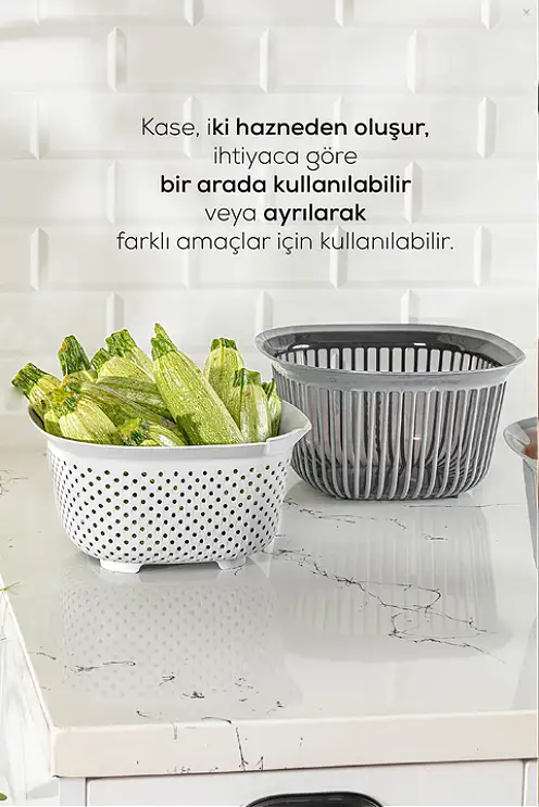 کاسه و آبکش فولی لایف ترکیه folylife - جنس پلاستیک