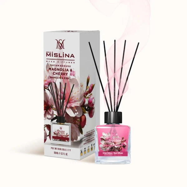 mislina-13-1.webp خوشبوکننده آوندی میسلینا رایحه magnolia and cherry حجم 110 میلی - تصویر 1