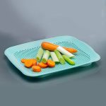 سینی آبکش و برش چندکاره گوندول رنگ آبی فیروزه ای  کد G424
