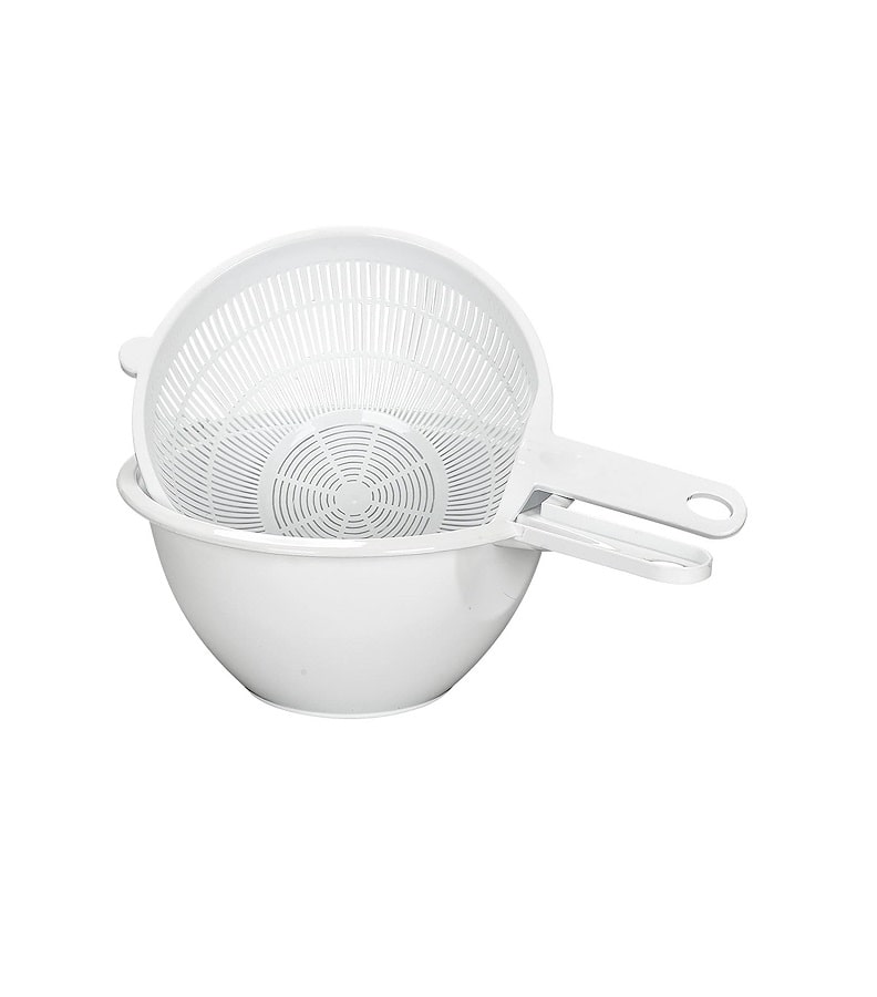 suzgec-cift-kapli-suzgec-buyuk-suzgec-SG-200-min-1.jpg آبکش با لگن دسته دار ایراک پلاستیک ترکیه ۳,۵ لیتری کد SG-200 - تصویر 1