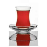 استکان و نعلبکی کمرباریک پاشاباغچه 145 سی سی 6 استکان و 6 نعلبکی مدل اوسکودار  کد uskudar-97177