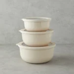 کاسه دربدار ضدنشتی پورتو سایز متوسط رنگ کرم  2.5 لیتری برند emhouse  کد EP-1587 - تصویر 3