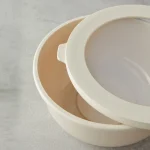 کاسه دربدار ضدنشتی پورتو سایز متوسط رنگ کرم  2.5 لیتری برند emhouse  کد EP-1587 - تصویر 4