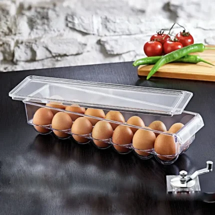 نگهدارنده تخم مرغ اکریلیک 14 عددی شفاف emhouse کد EP-632