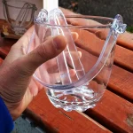 یخدان شیشه ای دسته دار با انبر qianli دلی گلس کد BT001 - تصویر 3