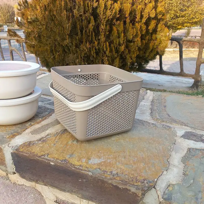 EP-1559-1 سبد لیزبون سایز کوچک برند emhouse کد EP-1559 (رنگ قهوه ای) - تصویر 1