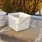 سبد لیزبون سایز کوچک برند emhouse  کد EP-1559 (رنگ کرم)