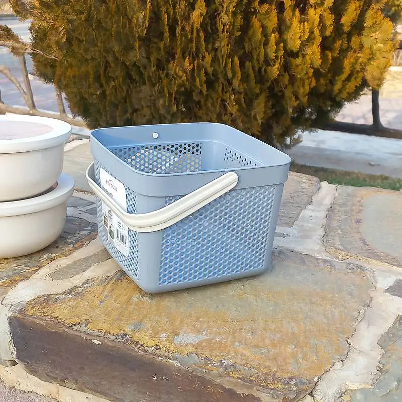 EP-1559-3 سبد لیزبون سایز کوچک برند emhouse کد EP-1559 (رنگ طوسی) - تصویر 1