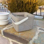 سبد لیزبون سایز متوسط برند emhouse  کد EP-1560 (رنگ قهوه ای)