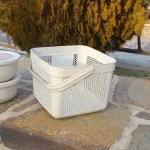 سبد لیزبون سایز متوسط برند emhouse  کد EP-1560 (رنگ کرم)