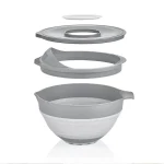 کاسه میکس تاشو دربدار کیولوکس 3250 میلی لیتر رنگ سبز کد 009603 - تصویر 2