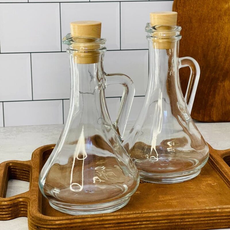 ظرف روغن ، آبلیمو و سرکه پاشاباغچه دوتایی مدل اولیویا OLIVIA حجم ۲۶۰ میلی کد 80108