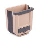 سطل زباله تاشو کابینتی وارداتی  رنگ نوتلا کد albirx-0877